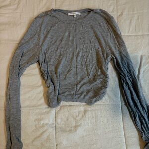 Gray Long Sleeve Top